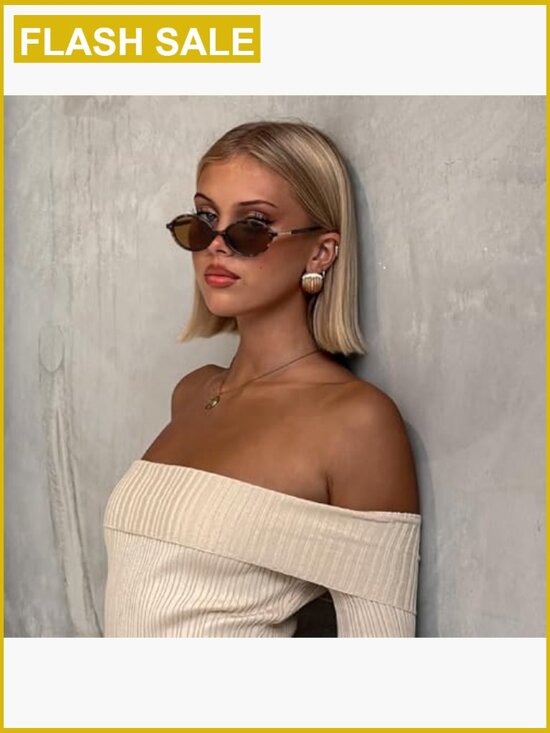 Retro Oval Sunglasses Women Vintage 90s Y2K Trendy Sun Glasses UV400 main image 5